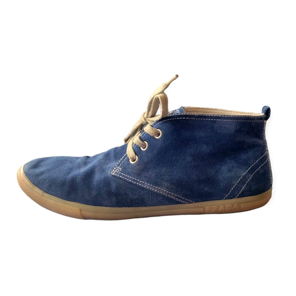 Prada Blue Suede Men Sneakers Size 8 main image 9